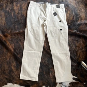 NWT Jos A. Bank Traditional Fit Reserve Chino Pants Sz 40 X 32 Beige Flat Front - Picture 1 of 7