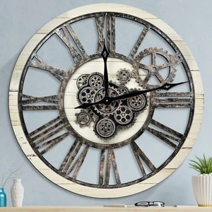 Large Wall Clock, Wall Clocks for Living Room Decor 30 Inch Farmhouse Vintage... - Picture 1 of 7