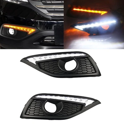 Parachoques delantero LED DRL luz antiniebla intermitente x2 para Honda CRV CR-V 2012-2014 Foto 1 de 4