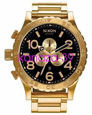 Brand new NIXON Watch All Gold Black 51-30 Chrono A083-510 5130 A083510 51 MM - Image 1 of 4