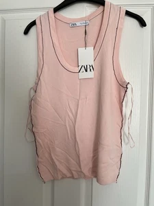X 2 vest tops pink maroon burgundy size large knitted high neck BNWT new - Picture 1 of 5