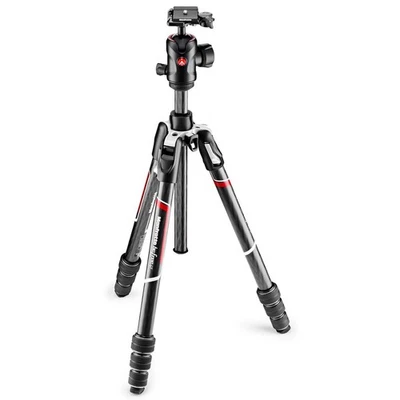 Manfrotto Befree GT 4-Section Carbon Fiber Travel Tripod with 496 Center Ball He - Image 1 of 4