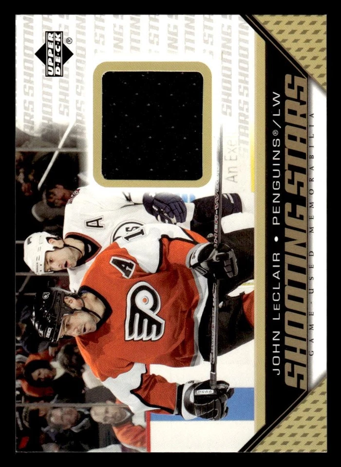 2005 UPPER DECK JOHN LECLAIR S-JL MINT SHOOTING STARS JERSEY PITTSBURGH PENGUINS - Image 1 of 2