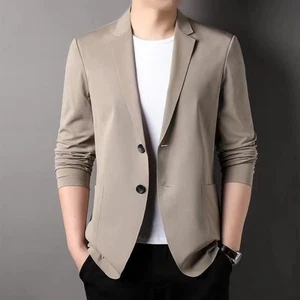 Men's Casual Slim Fit Business Formal Button Suit Blazer Coat Tops Lapel Jacket - Picture 1 of 24