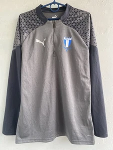Puma Malmo FF 2022 2023 TRAINING TOP GRAY DryCell FOOTBALL 1/4 ZIP TRACK JACKET - Picture 1 of 11