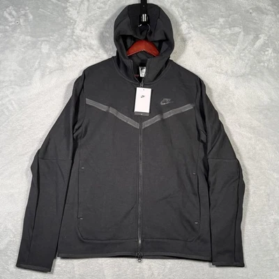 Chaqueta con Capucha Nike Tech Fleece Para Hombre Mediana Alta Negra CU4489-010 Cremallera Completa Nueva con Etiquetas Foto 1 de 4