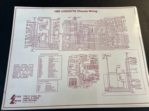 1969 Corvette Laminated Chassis Wiring Harness Diagram LectricLimited - Bild 1 von 1