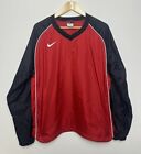 Vintage 90s Nike Red Windbreaker Pullover Sweatshirt Jacket Xl