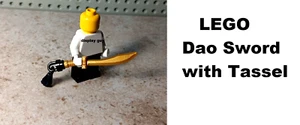 LEGO Cutlass Pirate Sword with Tassle Tassel Gold Black Ceremony - Picture 1 of 1