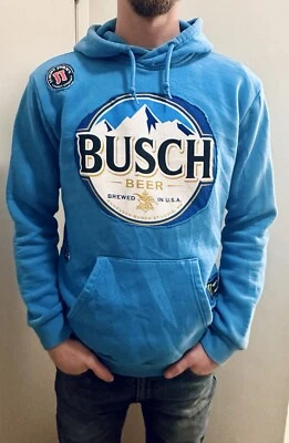 Upcycled Custom Sweatshirt Reworked Busch Light Beer Size S/M - Image 1 of 3