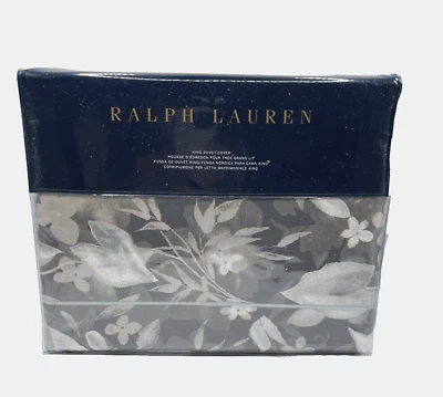 Funda nórdica Ralph Lauren Avery estampado floral King - carbón brezo - venta al por menor $500 Foto 1 de 4