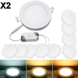 20 PCS - 9W 12W 15W 18W 24W LED Recessed Ceiling Panel Down Lights Lamp Fixtures - Picture 1 of 43