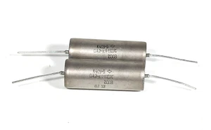PAPER IN OIL PIO CAPACITORS 0.47uF 10% 200V K40Y-9 MILITARY RHOMBUS NOS QTY-2 - Picture 1 of 3