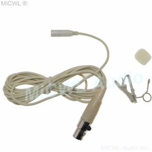 Beige Condenser Microphone For Shure Lavalier Lapel Tie Clip XLR TA4F mini - Picture 1 of 5