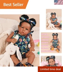 Realistic 20" Reborn Baby Doll - African American Girl, Perfect Gift for Ages 3+ - Picture 1 of 10