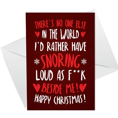 Funny Christmas Card For Boyfriend Husband Joke Card From Girlfriend Wife