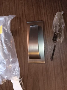 Signature Hardware moderner Türklopfer in gebürstetem antikem Zinn - Bild 1 von 1