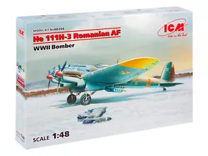 Bombardiere seconda guerra mondiale Heinkel He 111H-3 - rumeno AF # barra 1:48 # ICM 48266 - Foto 1 di 14