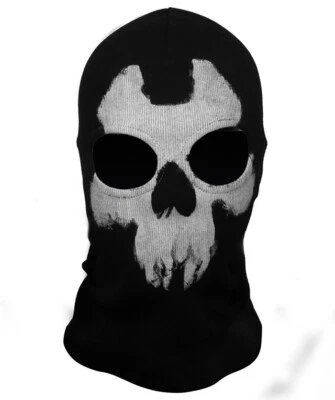 Ghost COD Skull Full Face Mask Call of Duty 10 Ski Skateboard Hood Halloween Toy - Image 1 of 4
