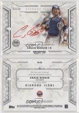 2018 Topps Diamond Icons Red Ink Auto /25 Craig Biggio #RIA-CBI Auto HOF