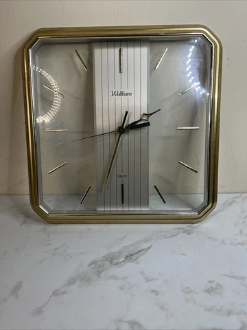 VINTAGE 1980's Waltham Spartus 11" Plastic glass Quartz Wall Collectible Clock Cover