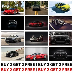 62 SUPER CAR POSTERS SPEED RACING ALTERNATE ART PICTURES JDM Muscle Euro Cars - Picture 1 of 68