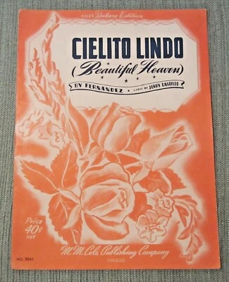 Partituras vintage de Cielito Lindo (Beautiful Heaven) 1935 Fernández Foto 1 de 4