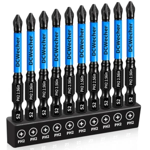 Puntas Para Destornillador De Impacto Juego Puntas Phillips 2.56" Magnéticas 10P - Imagen 1 de 12