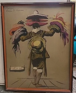 EUGENE BERMAN - THE HAT SELLER  -  RussianBorn Artist Theater Designer 1899-1972 - Picture 1 of 1