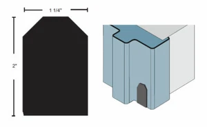National Guard Products 54CP Polypropylen Flor Eckpolster - 1-1/4 Zoll x 2 Zoll (Menge 10) - Bild 1 von 4