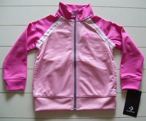 Girls Converse All Star Pink Jacket Sz 4 - Picture 1 of 2