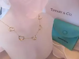 Collar de plata esterlina cinco corazones abiertos Tiffany & Co.Peretti - Imagen 1 de 6