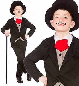 Niño Elegante Niño Rico CABALLERO VICTORIANO Elegante Libro de Vestir Semana Dickens Disfraz - Imagen 1 de 4