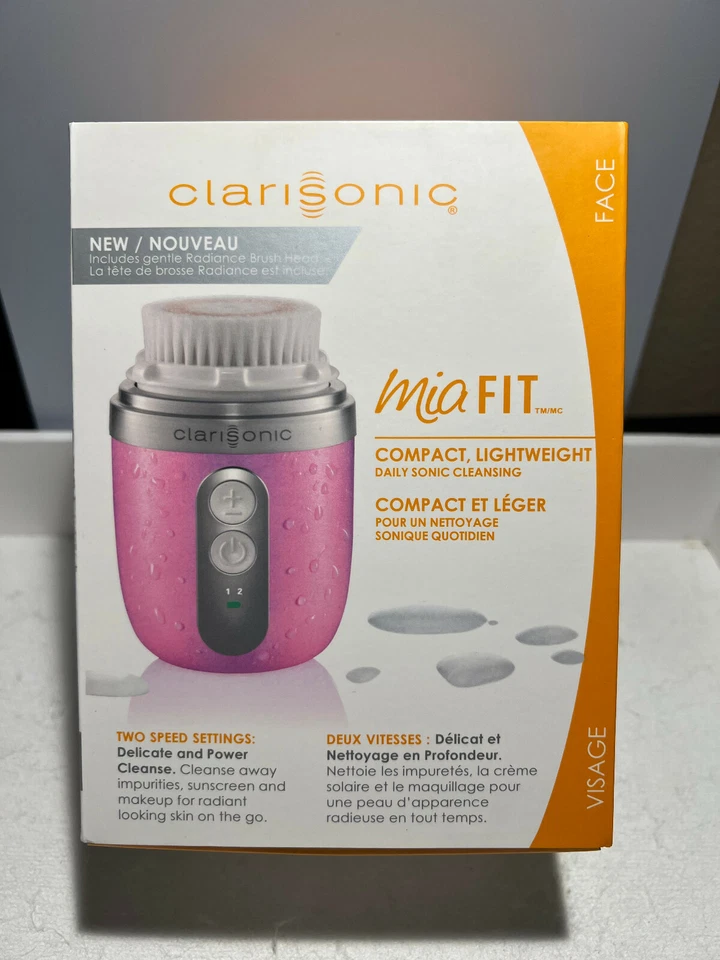 Clarisonic Mia Fit 2 Speed Sonic Facial Cleansing Brush System Pink