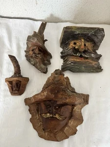 4 x Holzfigur Waldschrat, Waldgeist, Wurzelsepp - Bild 1 von 10