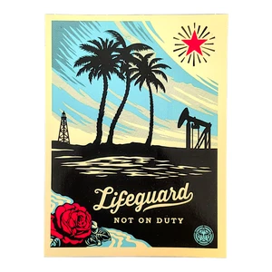 Shepard Fairey Rettungsschwimmer Not on Duty Aufkleber - Bild 1 von 1