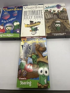 Lot 4 Vintage Veggie VHS 1996/2001 Kinder Cartoon - Bild 1 von 1