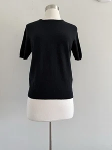 TSE 100% PURE CASHMERE CREW NECK SHORT SLEEVE PULLOVER SWEATER SIZE S - Picture 1 of 5