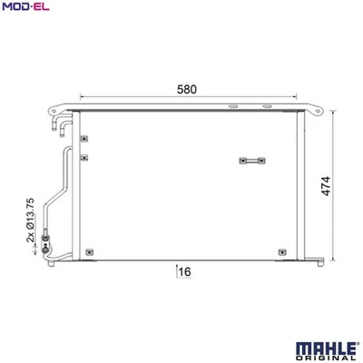 CONDENSER AIR CONDITIONING AC 947 000S FOR MERCEDES-BENZ M 275.983 6.0L 12cyl SL - Image 1 of 4