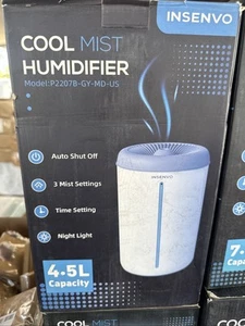 INSENVO Humidifiers for Any Room 4.5L Air Humidifier Cool Mist - Picture 1 of 6