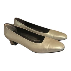 Zapatos de salón Salvatire Ferragama Baguette de cuero de becerro hueso para mujer 7,5AA - Imagen 1 de 7