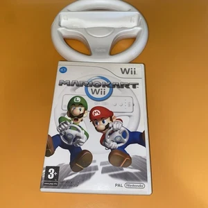 MARIO KART WII Con Volante Originale Gioco Multilingua ITA Completo Per Nintendo - Imagen 1 de 7