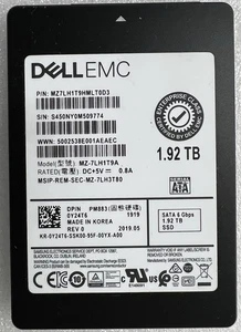 DELL EMC Samsung 1.92TB PM883 2.5" SSD MZ-7LH1T9A SATA6.0Gbps - Imagen 1 de 2