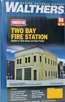 Walthers # 4022 Two-bay Fire Station Kit HO MIB for sale online