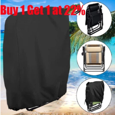 Large Outdoor Garden Folding Reclining Chair Cover Sun Lounger Waterproof Covers