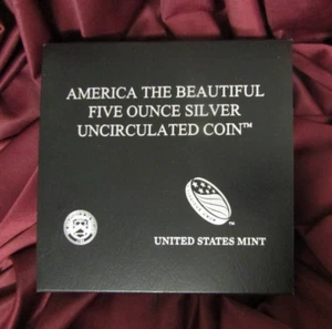 2010 5oz US Mint - America the Beautiful Yellowstone Silver Uncirculated Coin - Picture 1 of 5