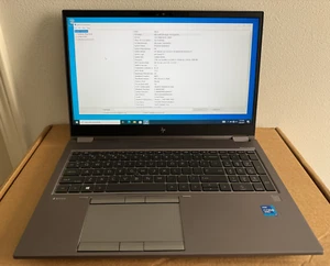 HP ZBook Fury G8 15.6" i7-11850H 2.5GHz 64GB RAM 512GB SSD Nvidia RTX A3000 - Photo 1/9