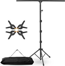 Adjustable Background Crossbar Kit Support Stand Photography Backdrop 6.5x3.2ft