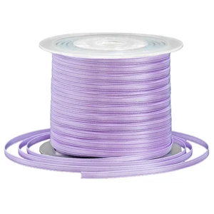(0,12 €/m) 1 Rolle 100 m Doppel Satinband Band Satin 3 mm flieder - Geschenkband - Bild 1 von 1
