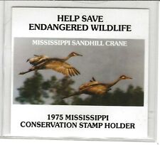 Grues de sable porte-timbre de conservation Mississippi 1975 !